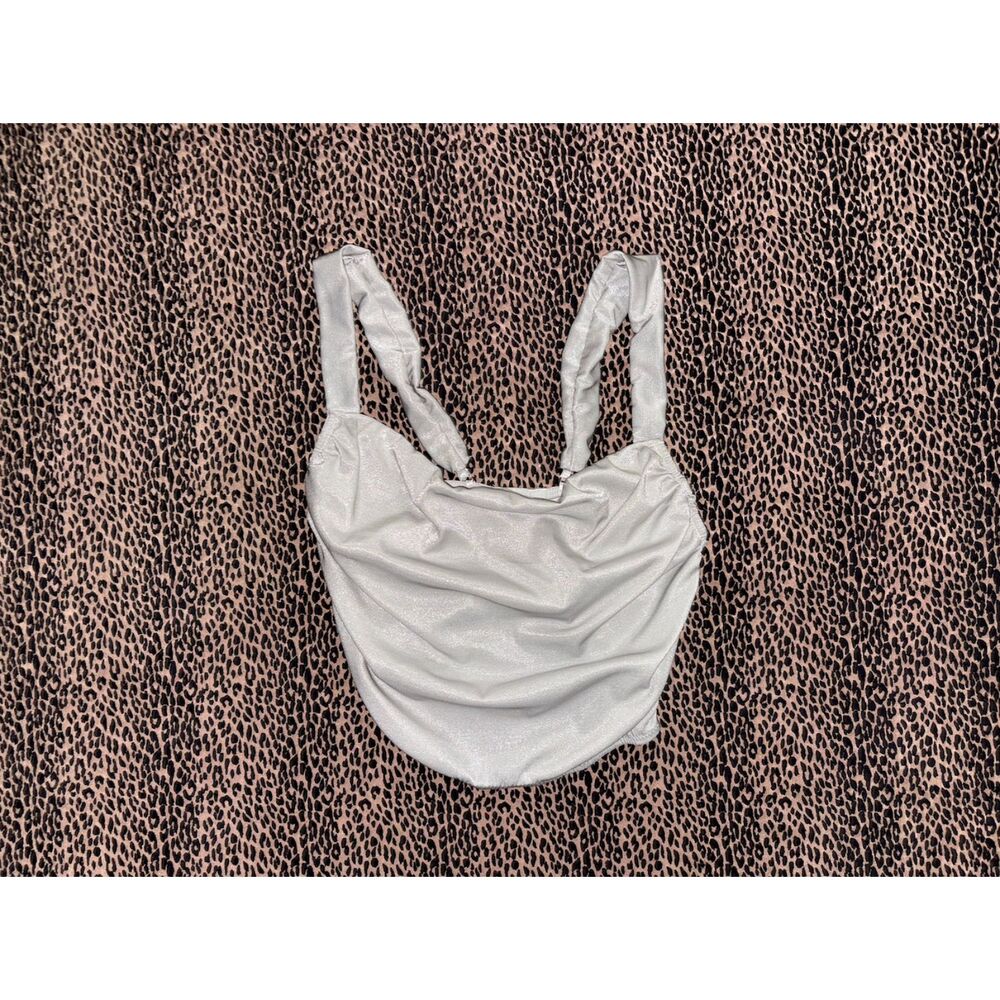 Out From Under Silver Going Out Crop Top